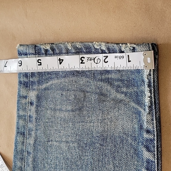 John Elliott Size 30 Distressed / Repaired / Splattered Denim Blue Jeans - Picture 7 of 13
